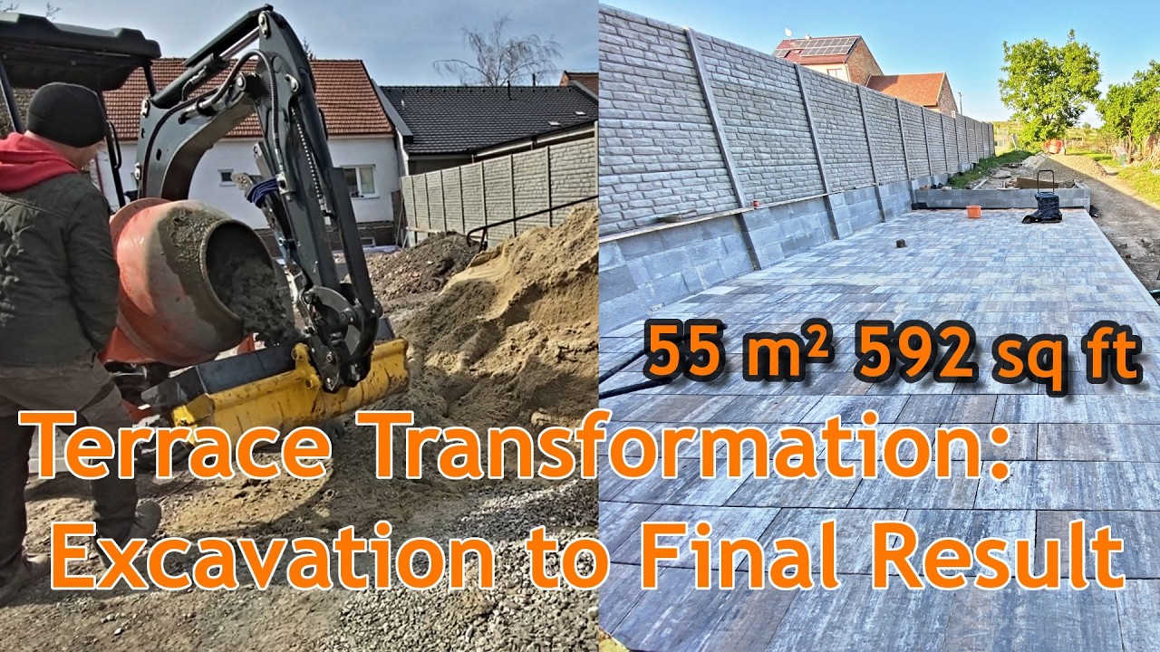 Terrace Transformation Excavation to Final Result