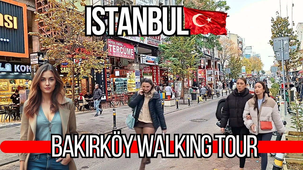 Турция 🇹🇷 Пеший тур по Стамбулу Бакыркёй в 4K 2024 | Местный базар, фуд-корт, кафе, рынки и торго...