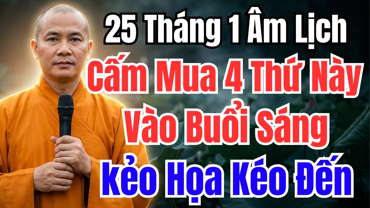 25 THÁNG 1 ÂM LỊCH : CẤM MUA 4 VẬT NÀY VÀO BUỔI SÁNG KẺO HỌA LỚN VÀO NGƯỜI