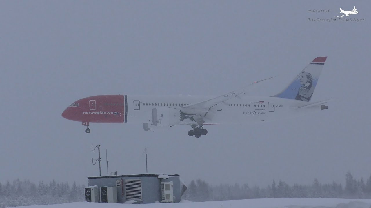 [4K] Planespotting During A Snowstorm: Plane Spotting at Oslo Gardermoen Airport: Episode 14