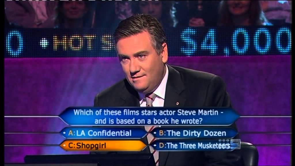Sam on Millionaire Hotseat 2010