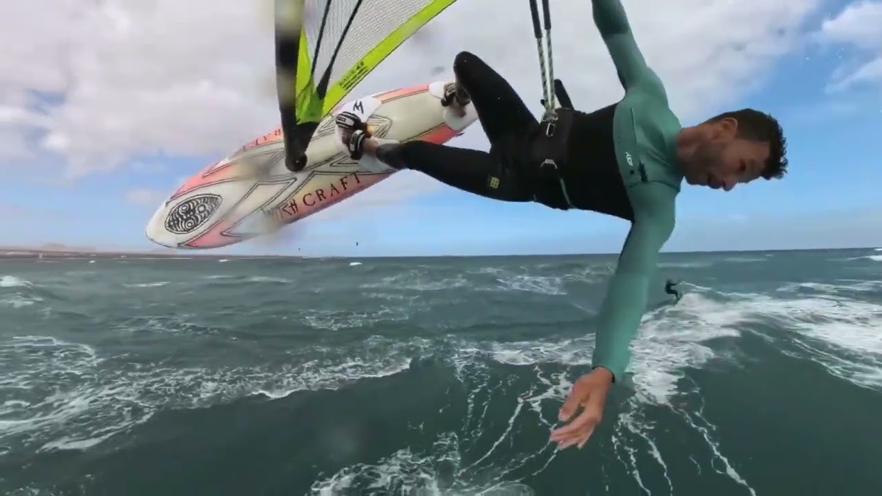 Eleazar Alonso sailing on various spots in the north of Fuerteventura and Pozo. Winter/spring 2025