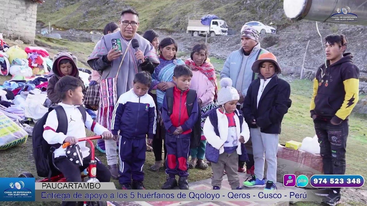 Entrega de apoyo a los 5 huérfanos de Qqoloyo - Qeros Paucartambo