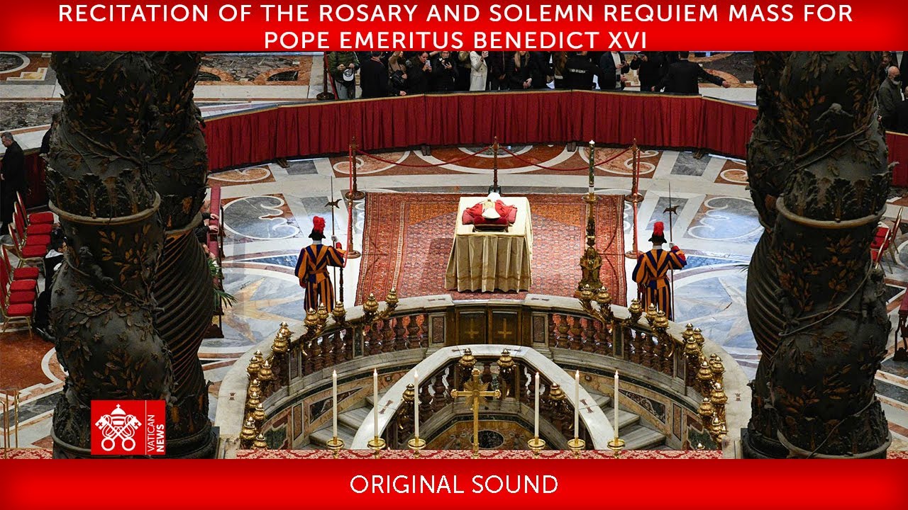 5 January 2023, Rosary and Solemn Requiem Mass for Pope emeritus Benedict XVI | Pope Francis