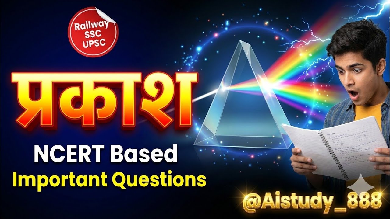 Railway NTPC 2026 में पक्का आने वाले प्रश्न | प्रकाश NCERT Based Important Questions