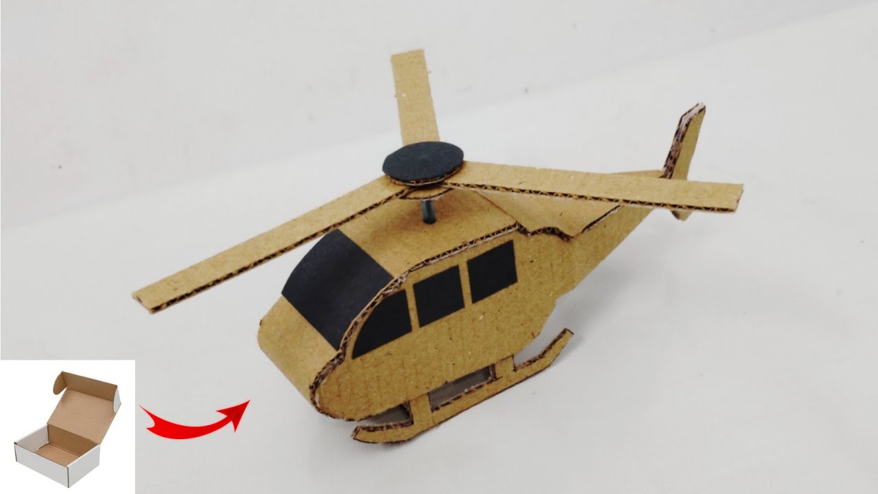 How to make cardboard helicopter|DIY Cardboard helicopter|school project #carboard #Helicopter