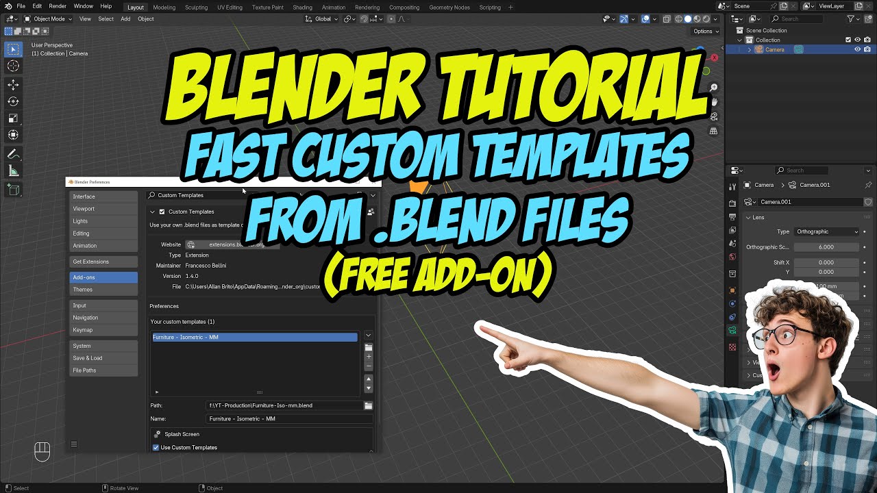 Учебное пособие по Blender: быстрые пользовательские шаблоны из файлов Blender