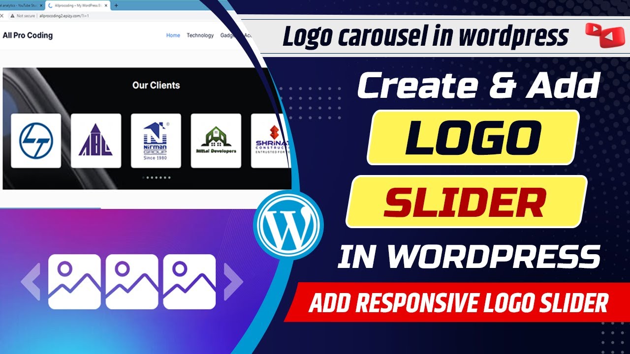 How to add client logo slider in WordPress website | Add responsive logo slider