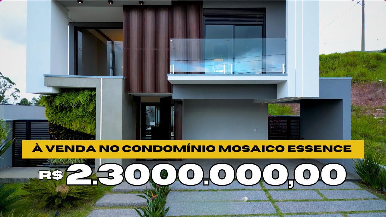 CASA À VENDA NO CONDOMÍNIO MOSAICO ESSENCE por R$2.300.000,00 Mogi das Cruzes - 3 suítes e piscina