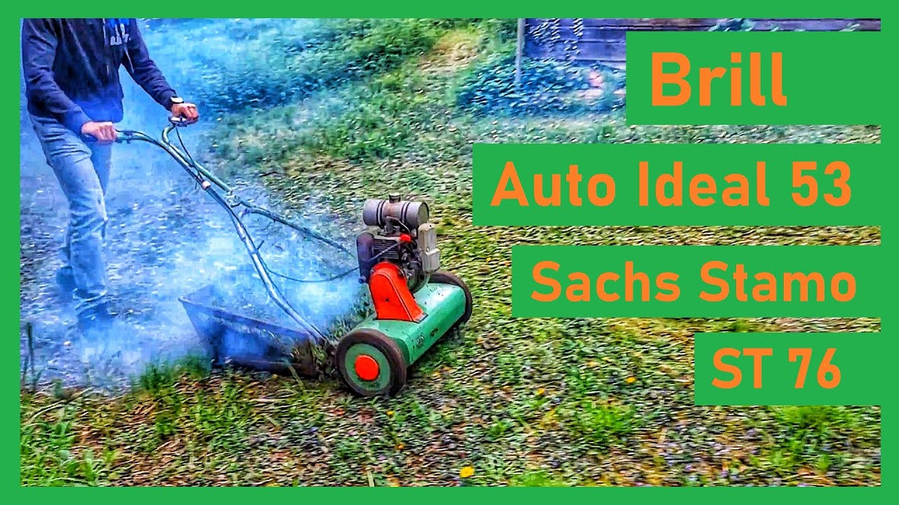 Rasenmähen wie in den 60er Jahren | Brill Auto Ideal 53 | Sachs Stamo ST 76 | Radantrieb