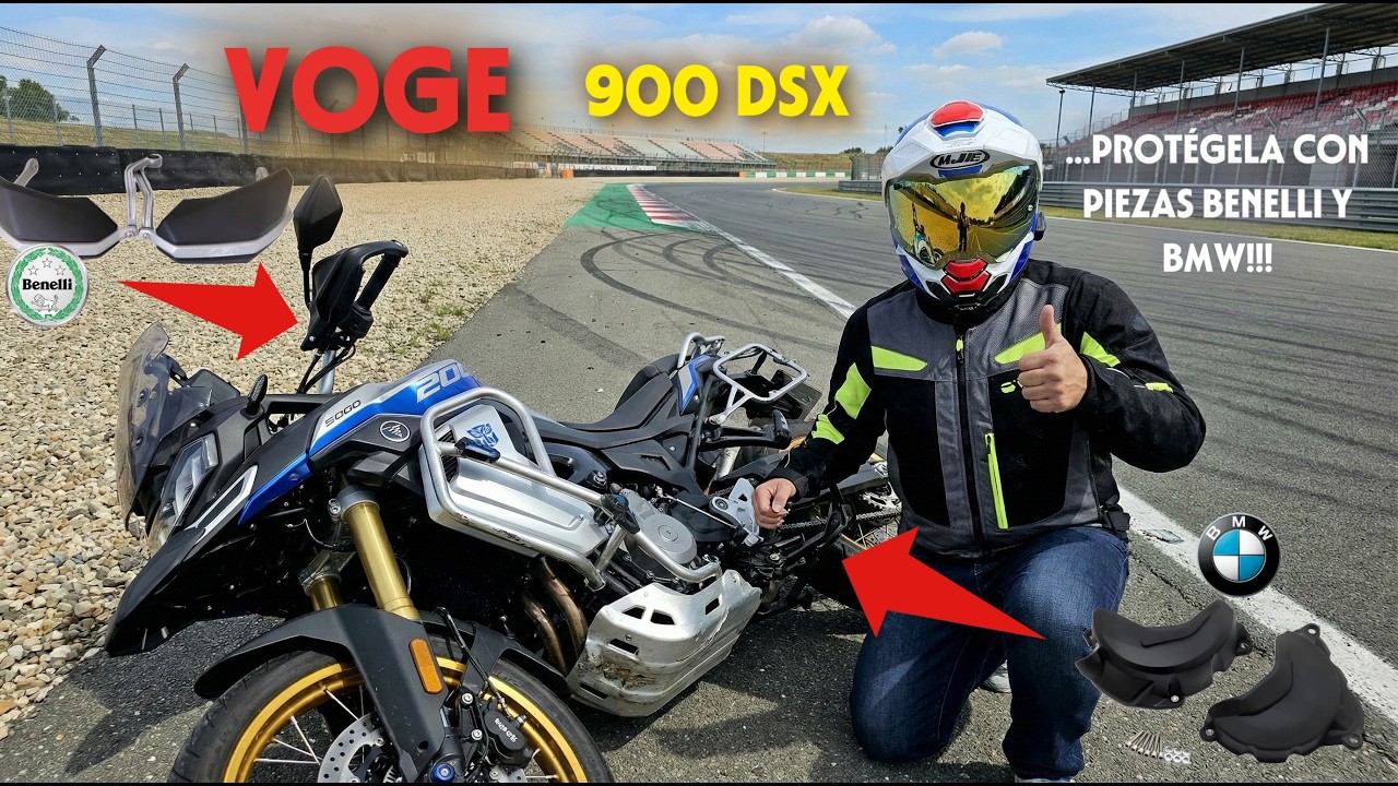 Voge 900DSX, Protégela Para Caerse! 🏍️ Paramanos Benelli y Tapas De Motor BMW👌