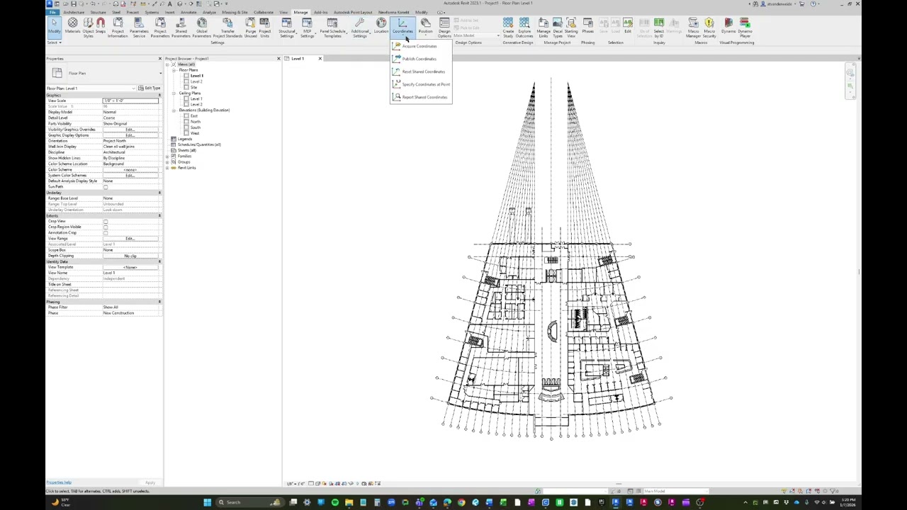 Creating a New Project in Revit