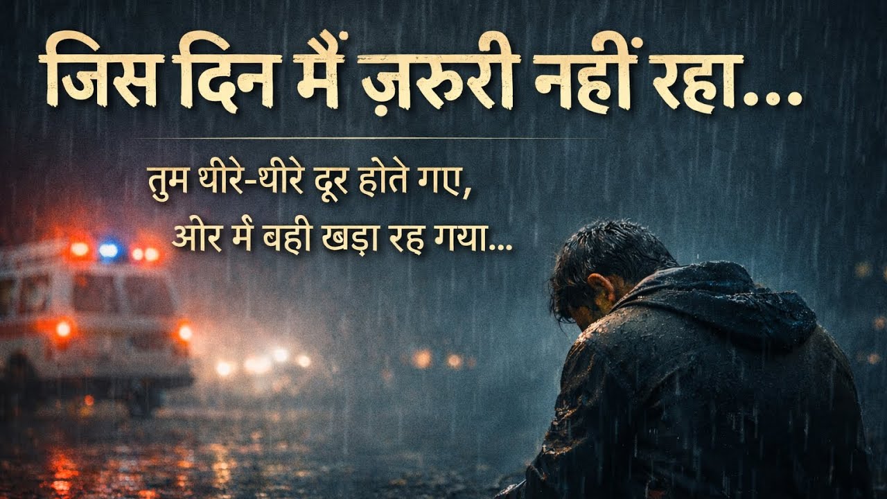 Jis Din Main Zaroori Nahi Raha 💔 | Sad Shayari Song | Heart Touching Breakup Poetry | Alone Song