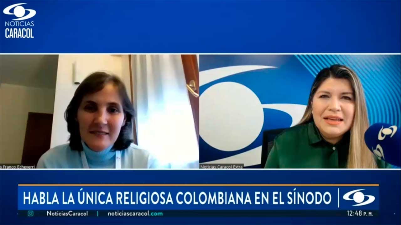 Caracol Noticias Liliana Franco odn en el Sínodo 2023