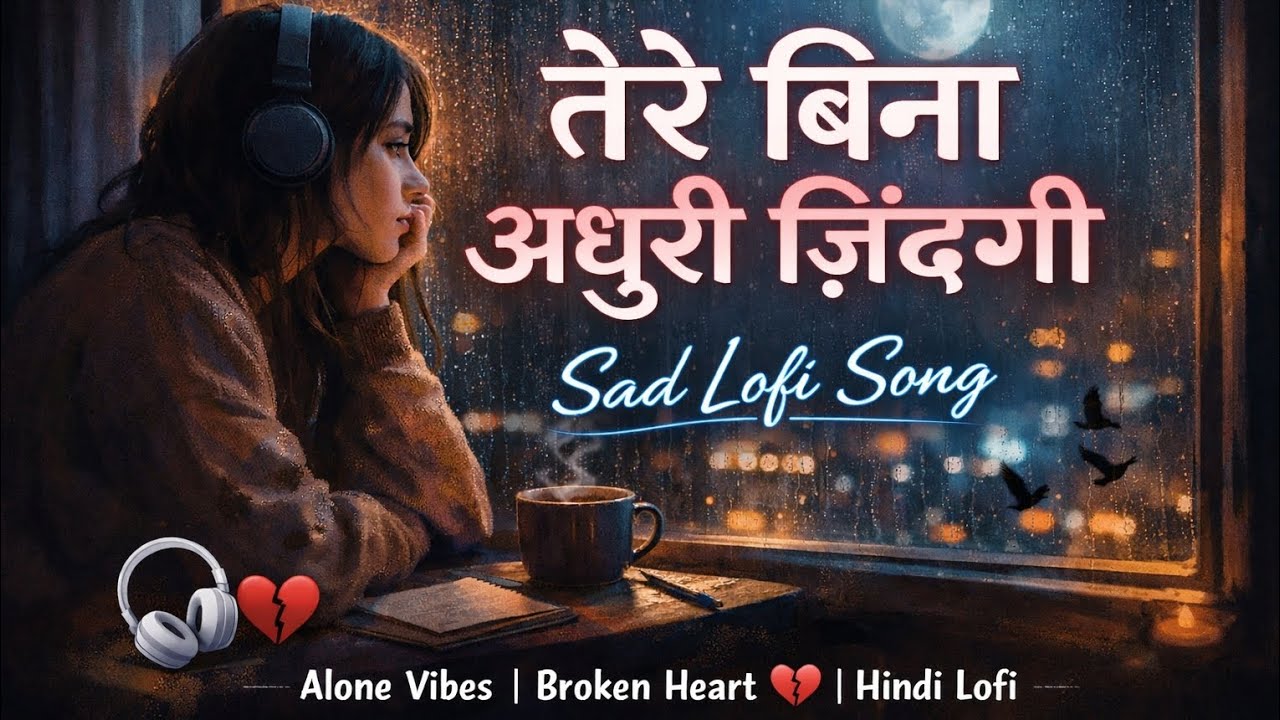 तेरे बिना अधूरी ज़िंदगी | Sad Lofi Song 💔 | Heart Touching Hindi Lofi | Alone Vibes