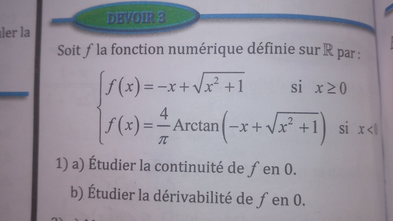 2 bac sm devoir 3 page 160 etude des fonctions ( almoufid ) partie 1