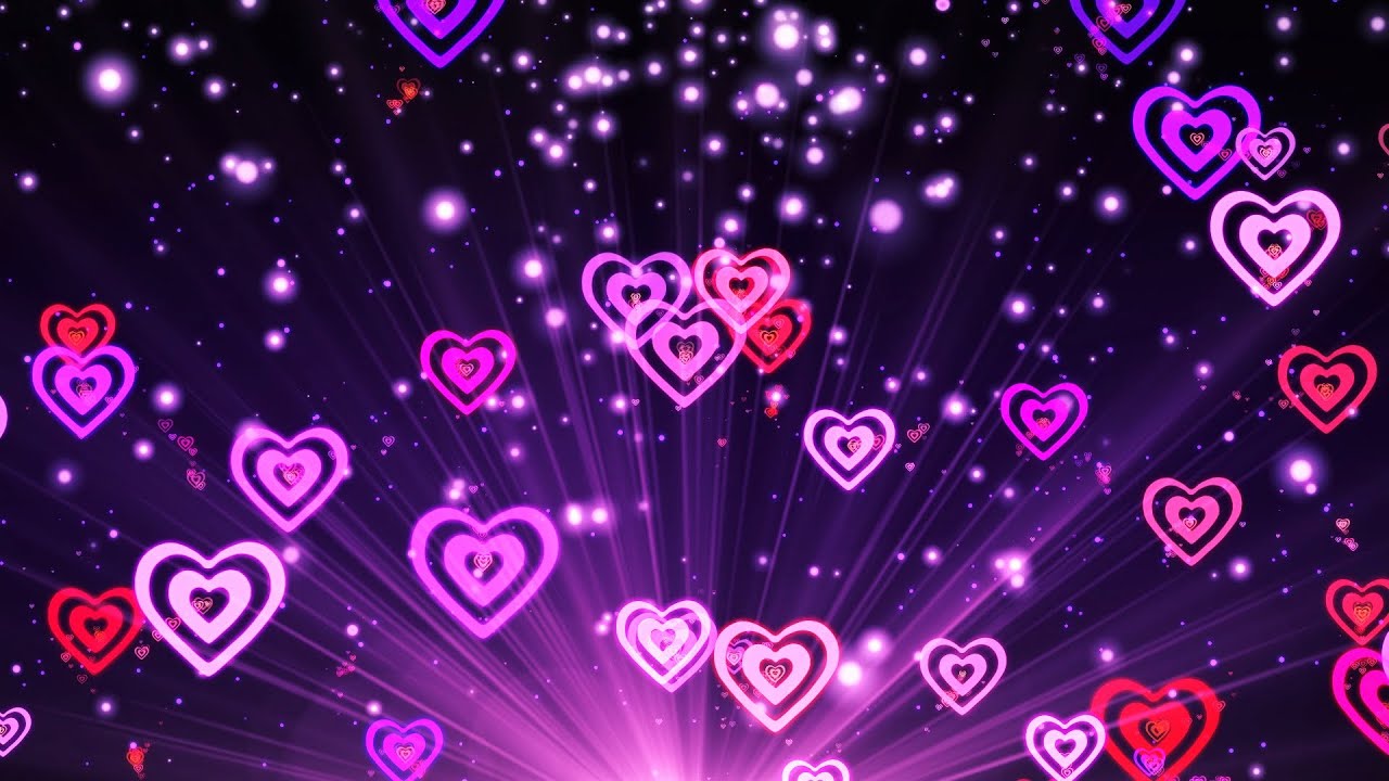 4K Video | Pastel Hearts Particles Vj Loop Video | No Copyright Video Background
