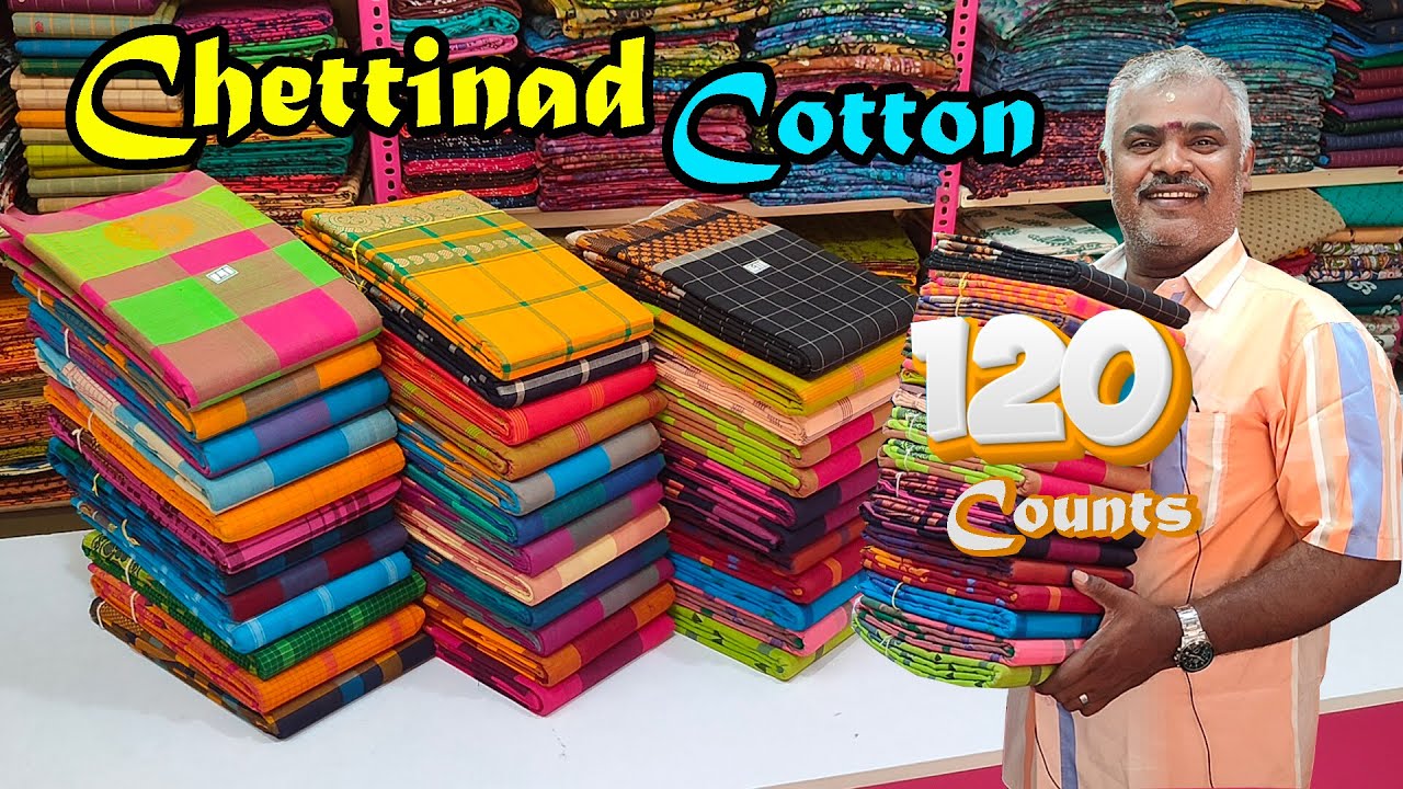 120 Counts Chettinad Cotton Sarees Collection | KLMN Fashion |
