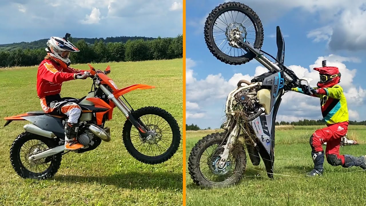 UCZE SIE JEZDZIC NA KOLE | KTM EXC 150 TPI | Husqvarna FE 250