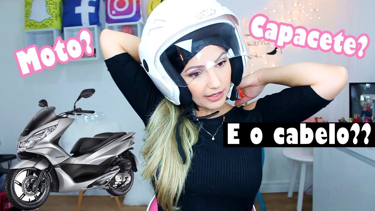 CAPACETE DE MOTO e  CABELO! Como fica essa combinação? Dicas Por Bia Munstein