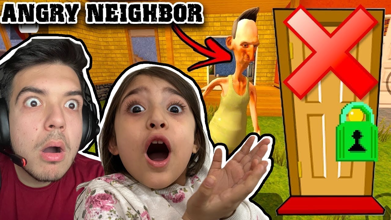KOMŞUNUN GİZLİ KAPISINI PATLATTIK!! - Angry Neighbor@ElifAselUmut