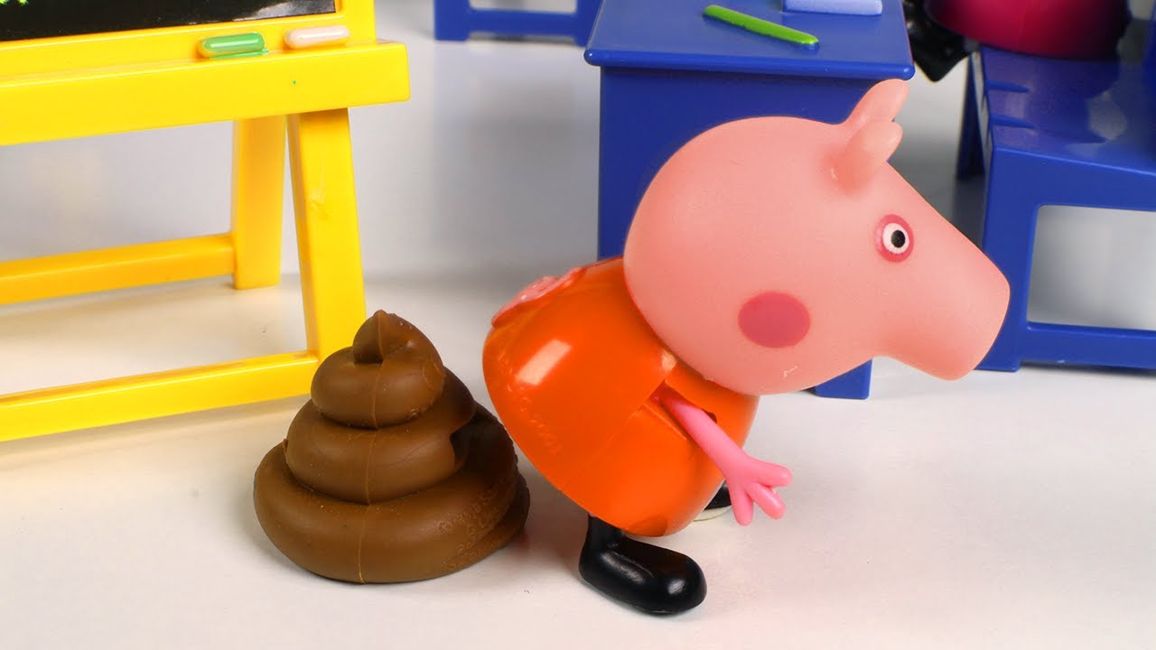 Peppa se hace caca en clase 💗 Dibujos animados para ni&ntilde;os