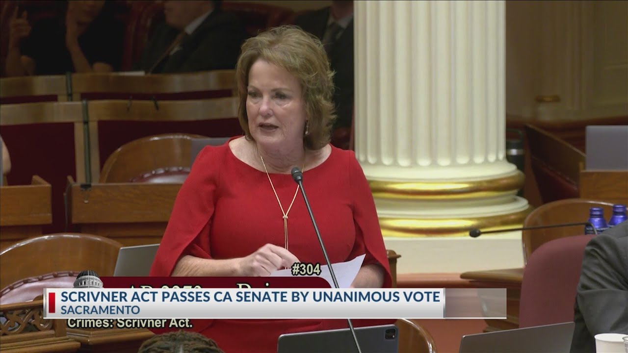 'Scrivner Act' passes California Senate by unanimous vote