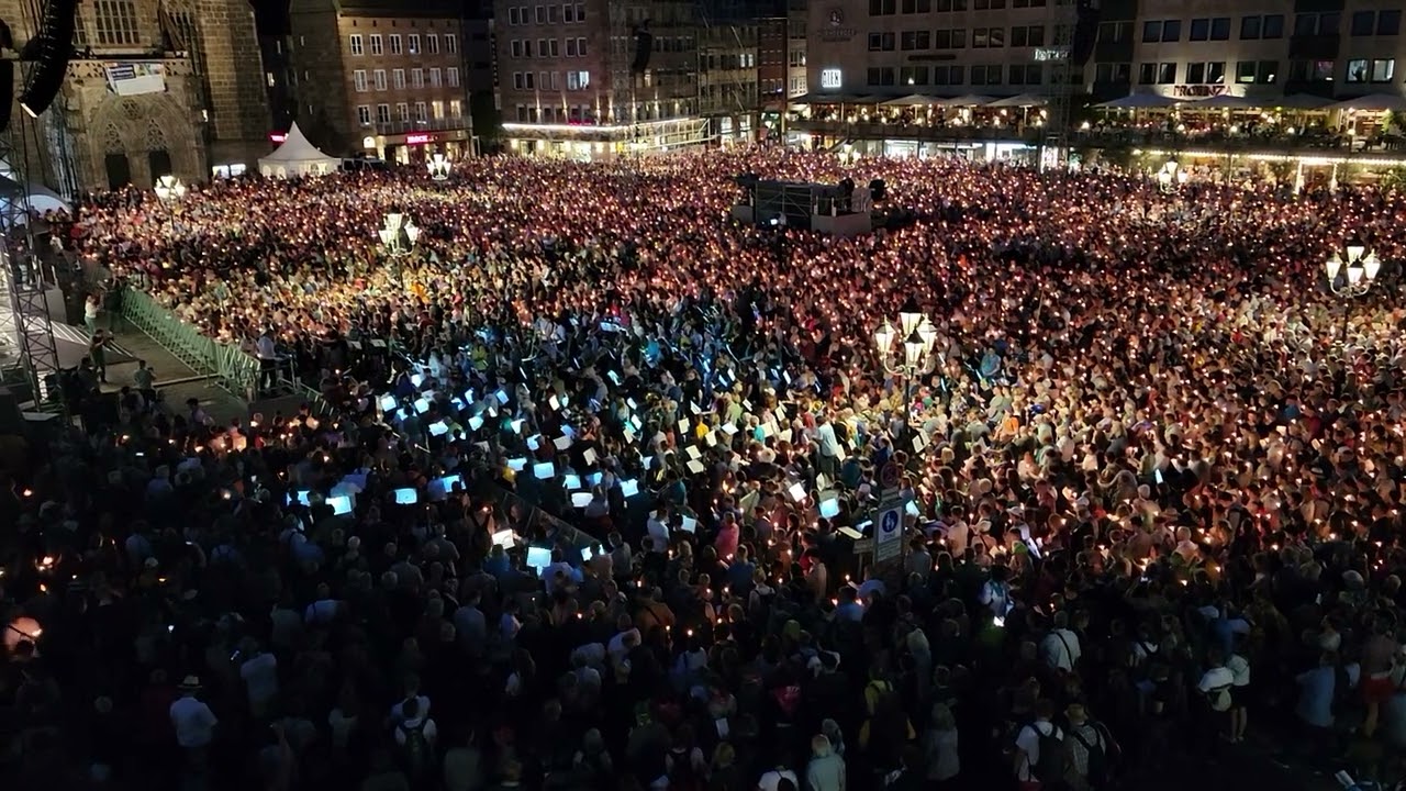 Kirchentag candle lighting in Nuremburg