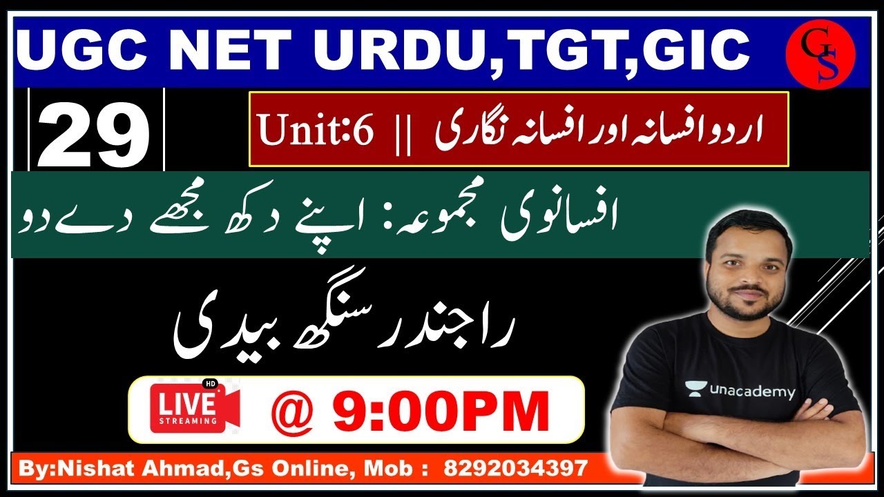 UGC NET Urdu Unit:6||افسانوی مجموعہ اپنے دکھ مجھے دے دو ||vvi Question With Answer
