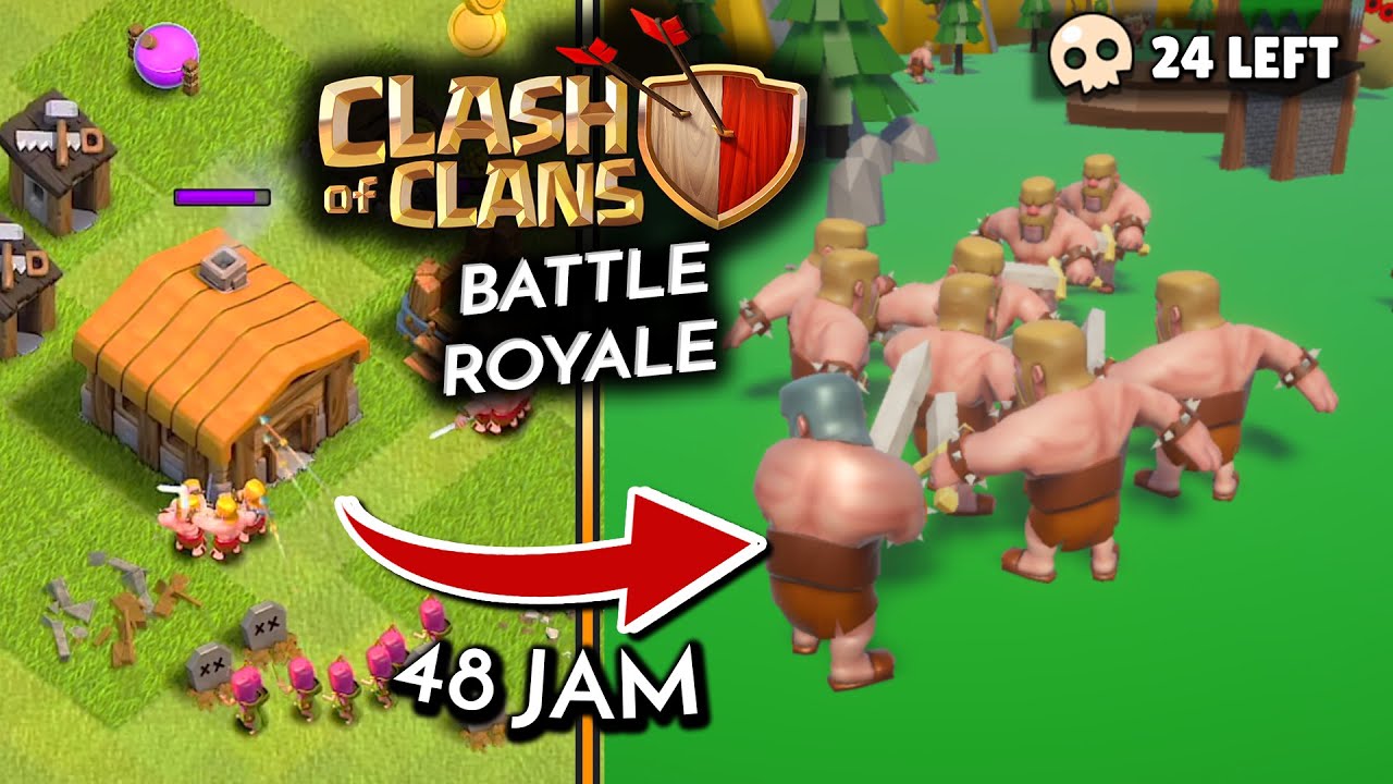 Remaking Clash Of Clans Into BATTLE ROYALE In 48 Hours! | CLASH OF CLANS CHALLENGE