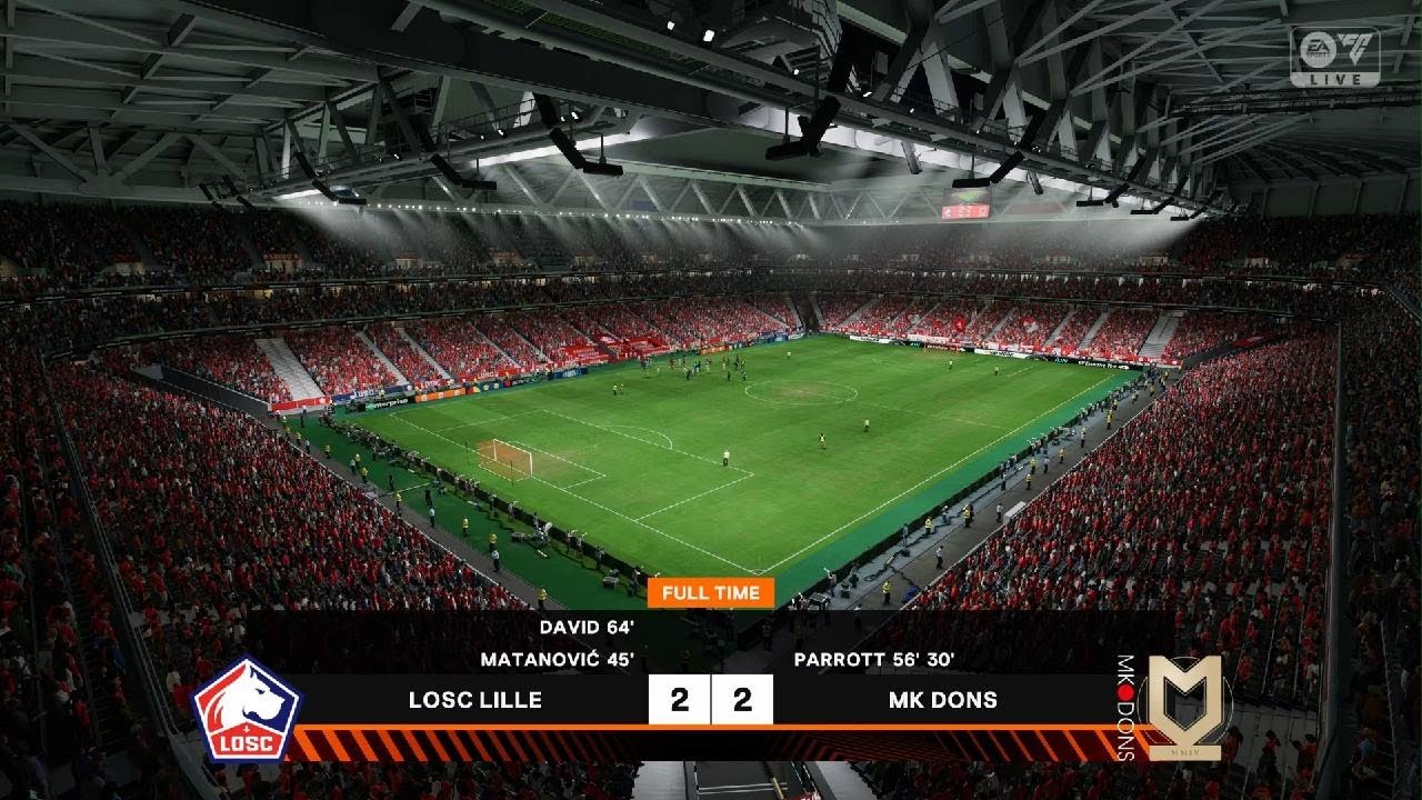 UEL Round of 16 1st Leg LOSC Lille v MK Dons 4/3/26 2nd Half