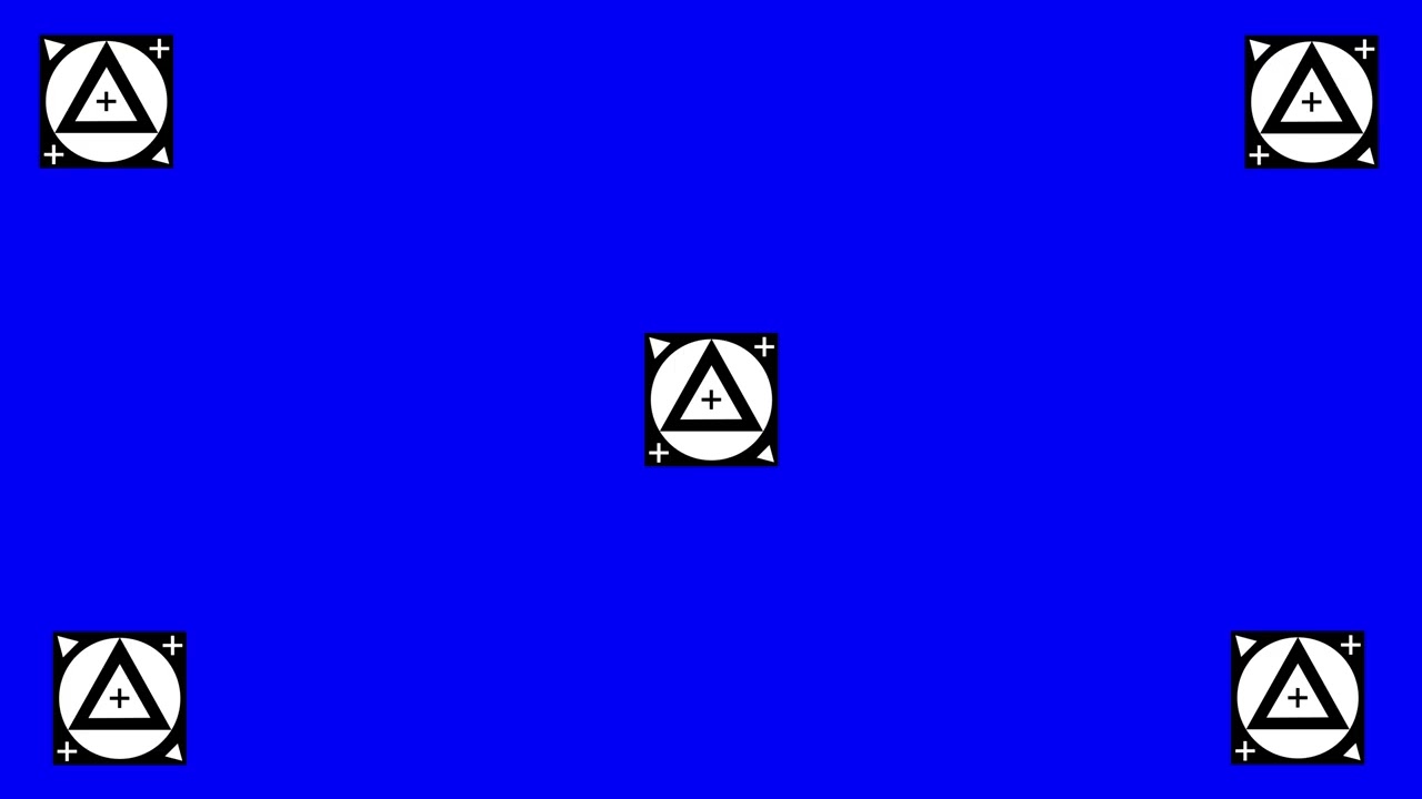 High Precision Tracking Crosses 15 min Blue Screen for VFX