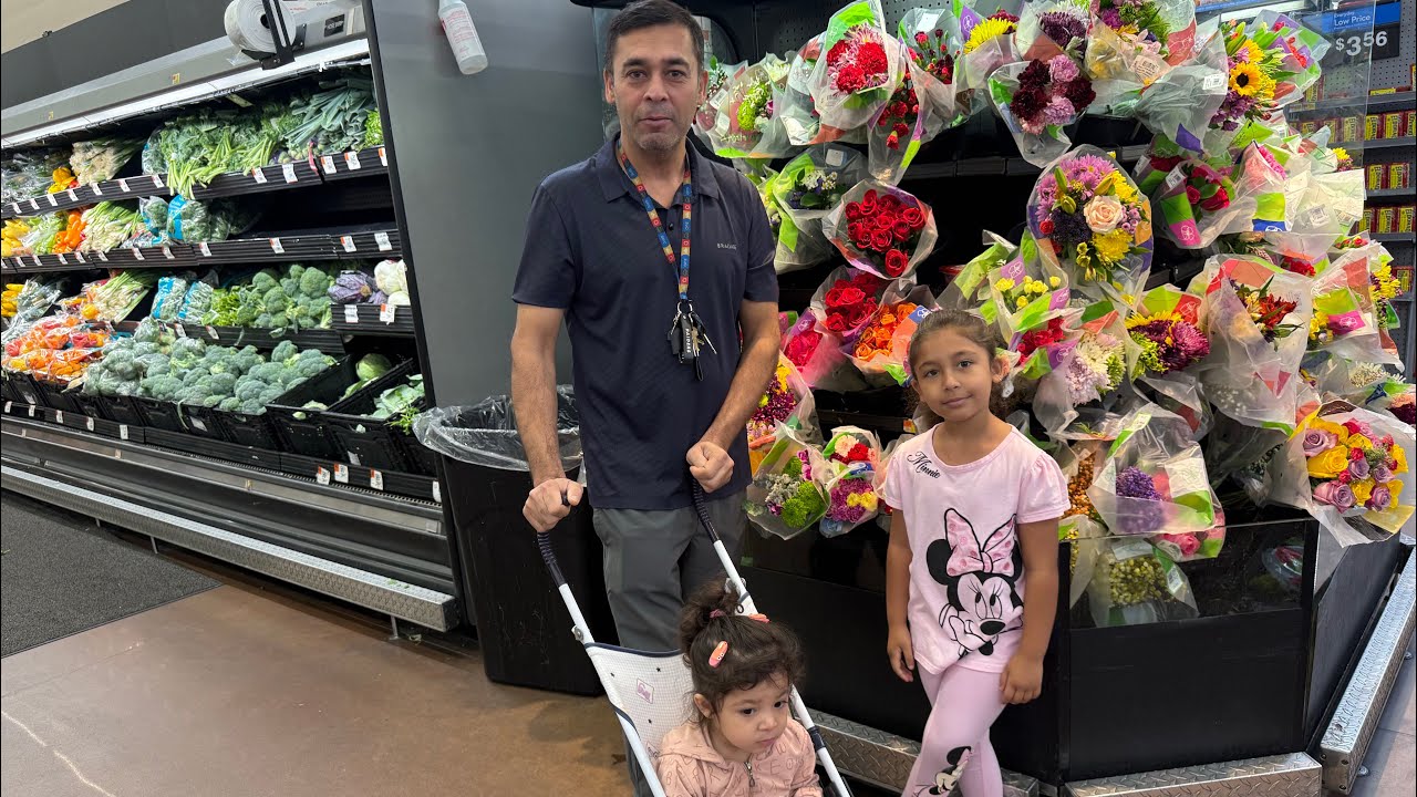 Grocery shopping for my kitchen /walmart say shopping ke aj #groceryshopping #cutebaby #usashort 