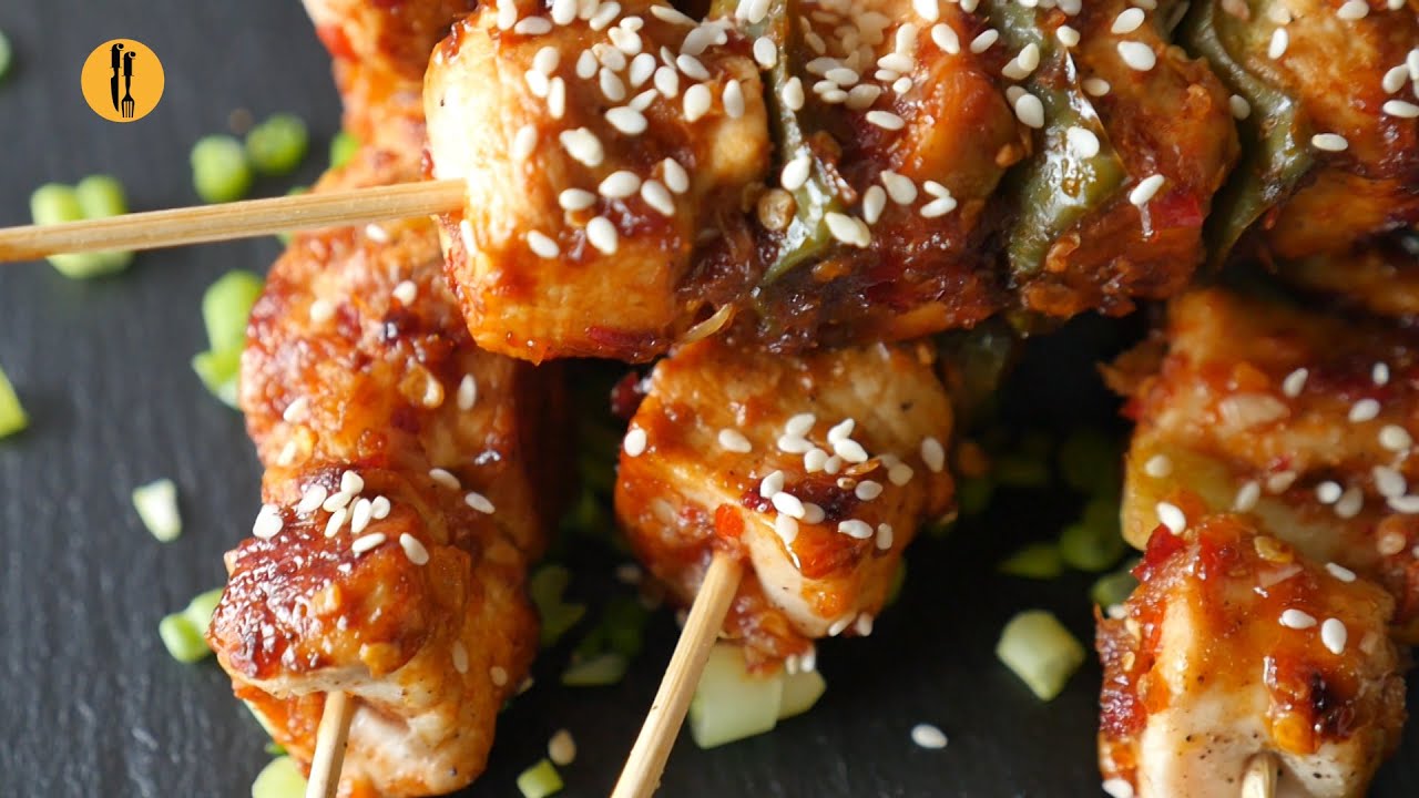 Korean Style Chicken Skewers Recipe By Food Fusion