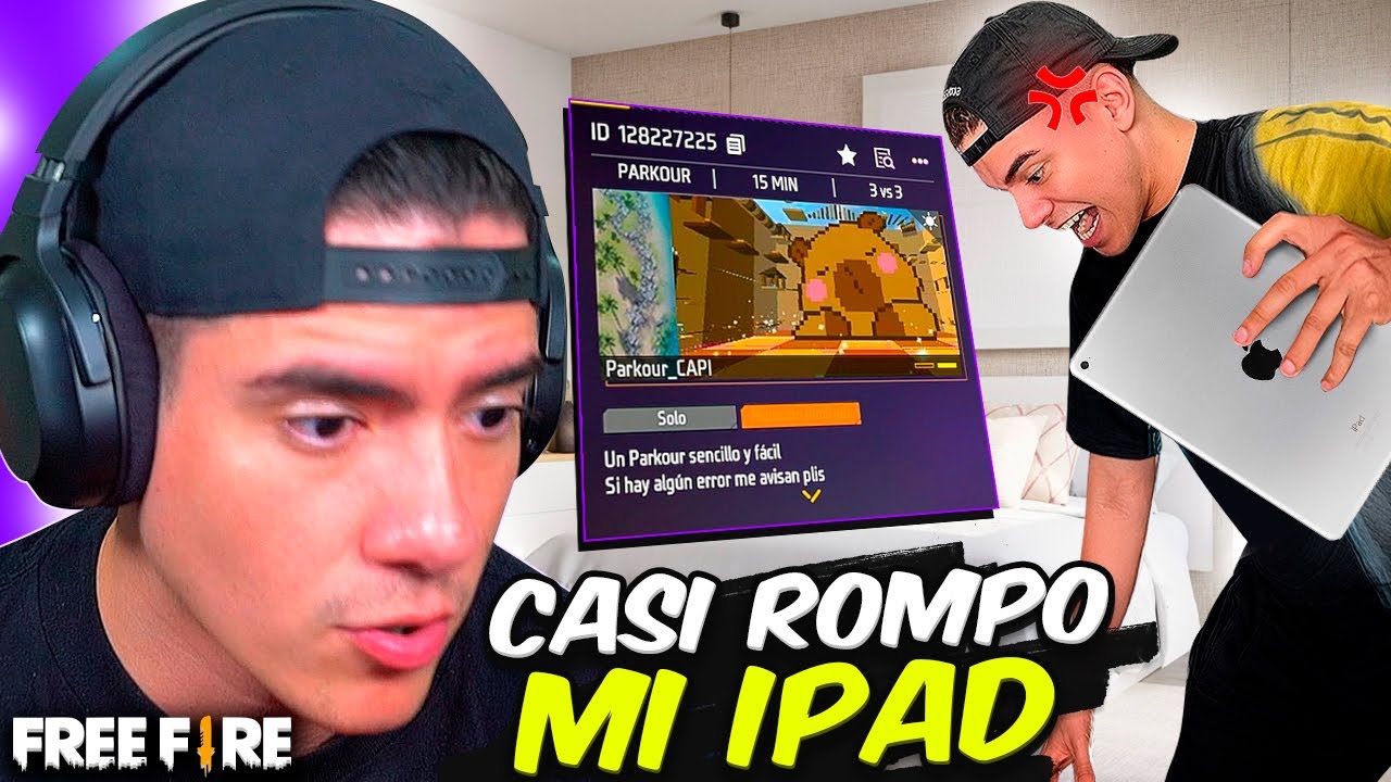 CASI ROMPO MI IPAD JUGANDO EL PARKOR DEL CAPIBARA EN FREE FIRE - TheDonato