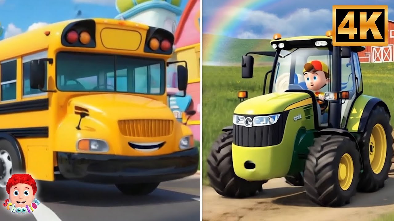 Wheels on the Street Go Round | Vehicle Songs for Kids