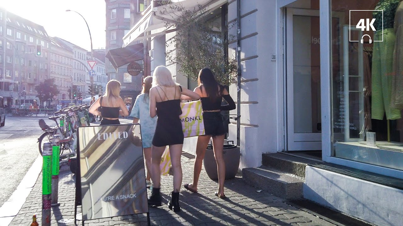 Berlin Walking Mitte, Fashion street around Weinmeisterstraße 2020 [4K] Soundscape