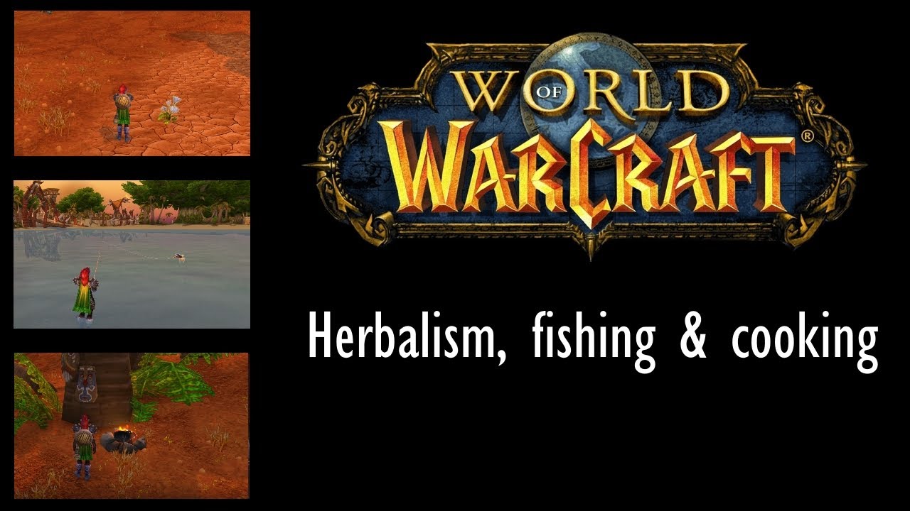 World of Warcraft - Herbalism, fishing & cooking