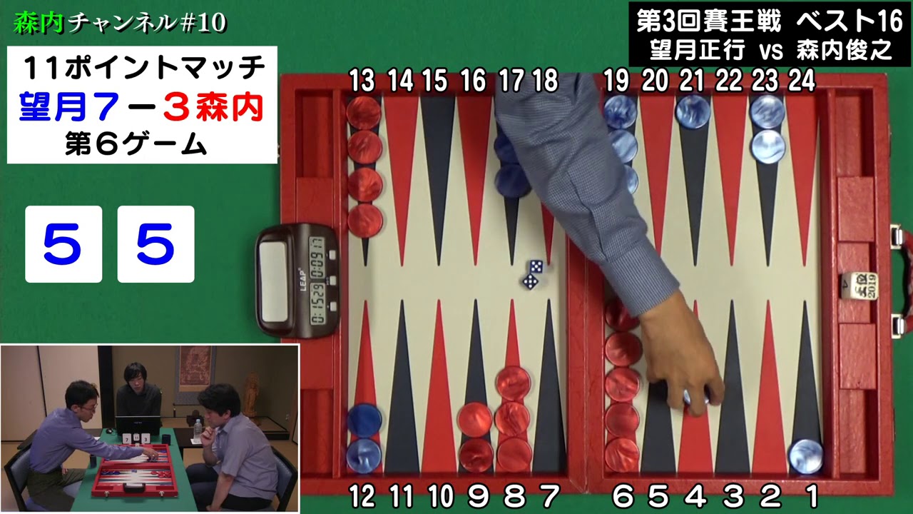 森内チャンネル♯10【結・特別企画！2020バックギャモン賽王戦  望月正行×森内俊之  その３】