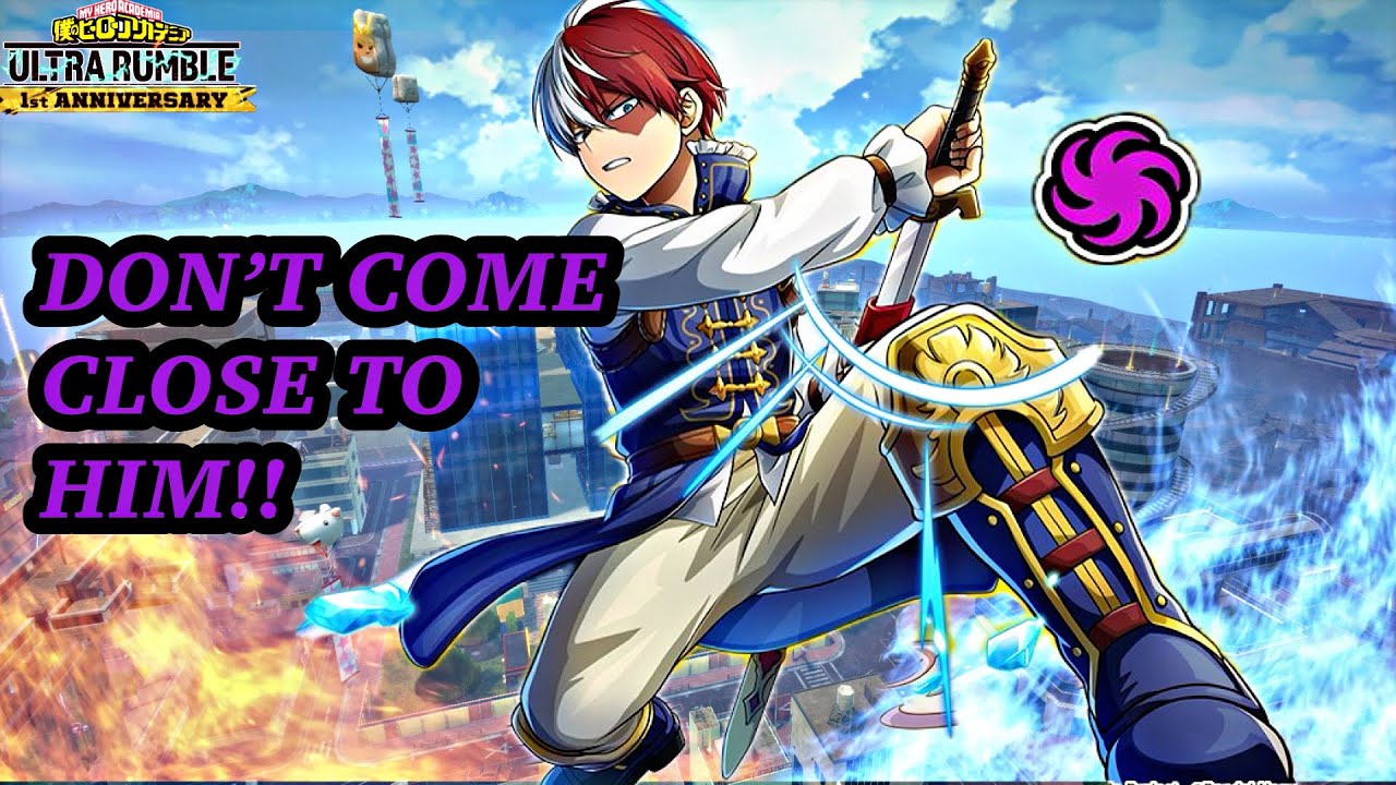 TECH TODOROKI BURNING UP THE HAWKS CAGE IN My Hero Ultra Rumble