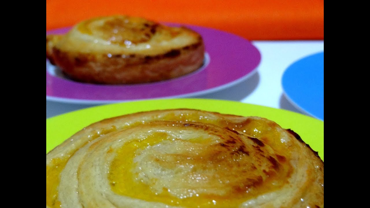 Receta de caracolas de crema pastelera | Receta de caracolas de hojaldre