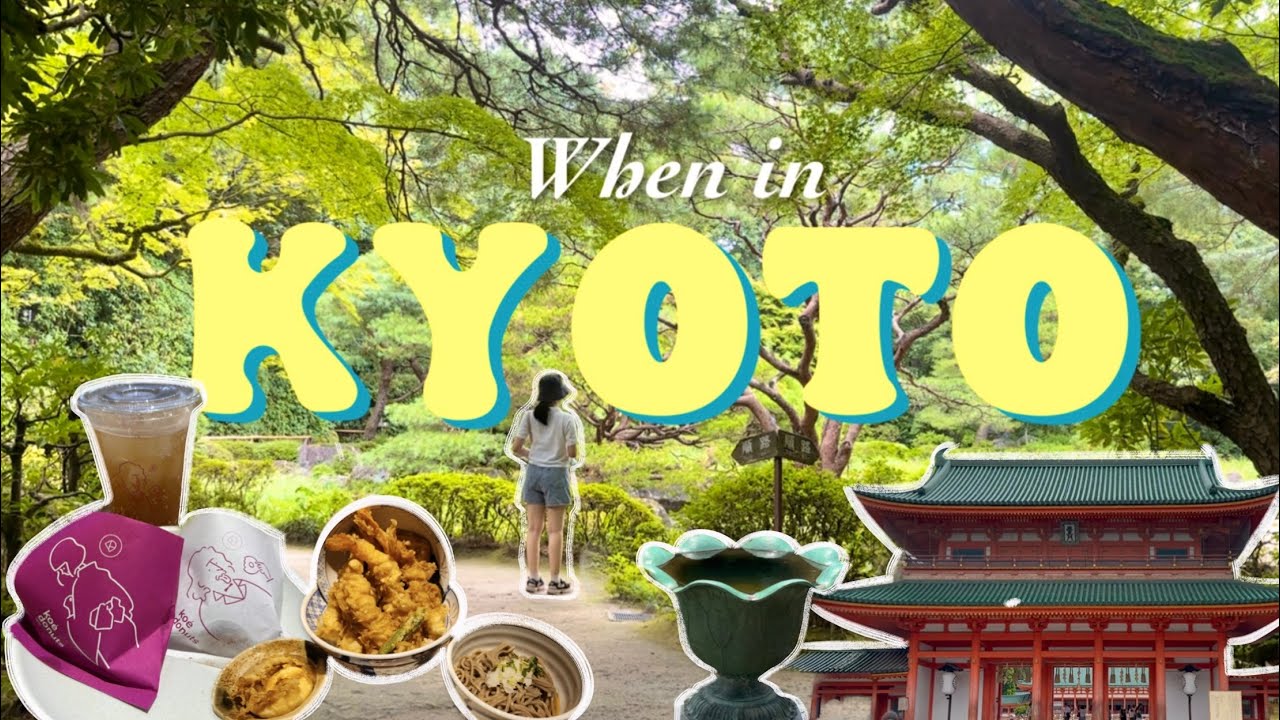 A productive summer day exploring Heian Shrine and eating in between 🍤🍩 | Japan travel vlog