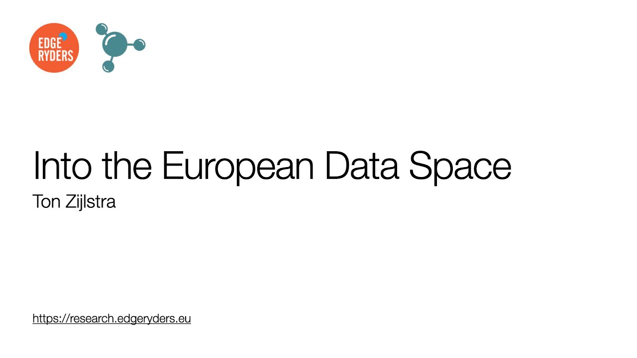 Into the European Dataspace