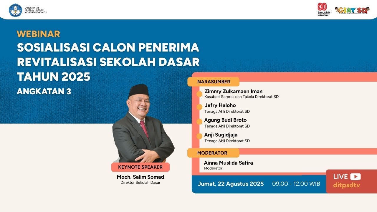 Sosialisasi Calon Penerima Revitalisasi Sekolah Dasar Tahun 2025 Angkatan 3