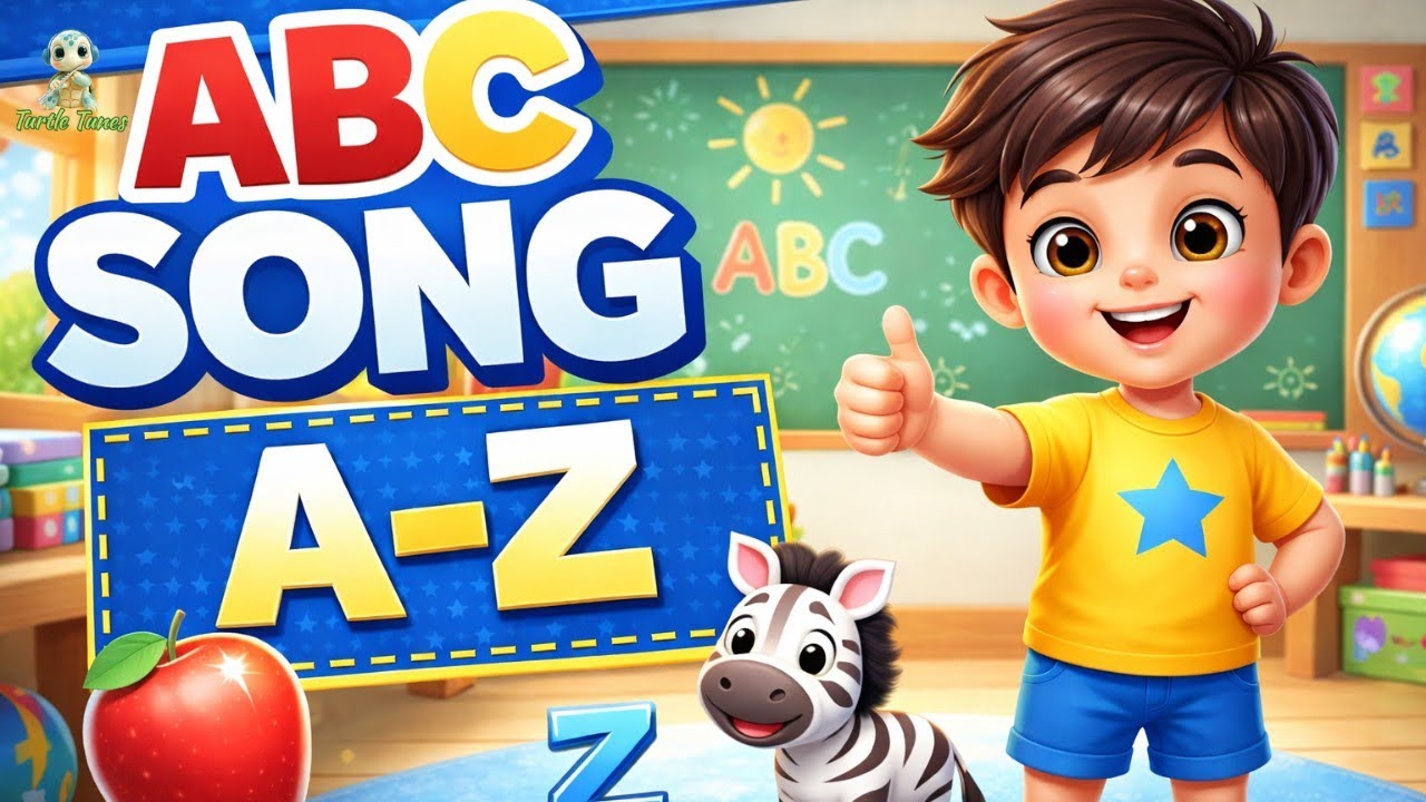 ABC Song for Kids | A to Z Alphabet Song | Preschool Rhyme | Kids Nursery Rhymes | 🐢TurtleTunes