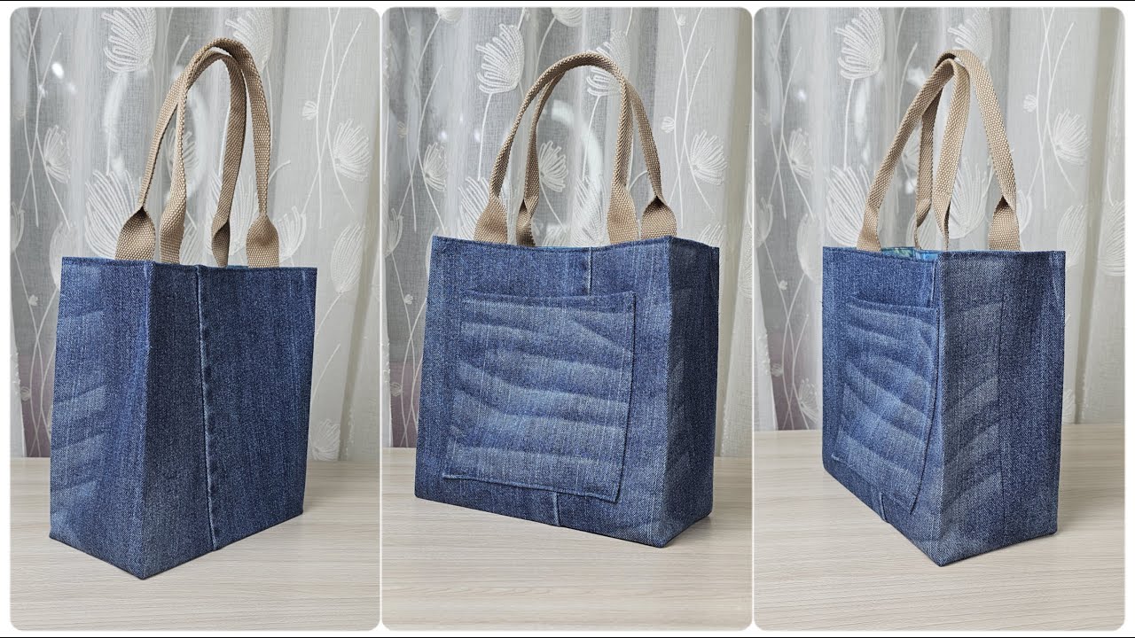 👜♻️ Как сшить милую сумку-шопер из старых джинсов — просто и быстро!