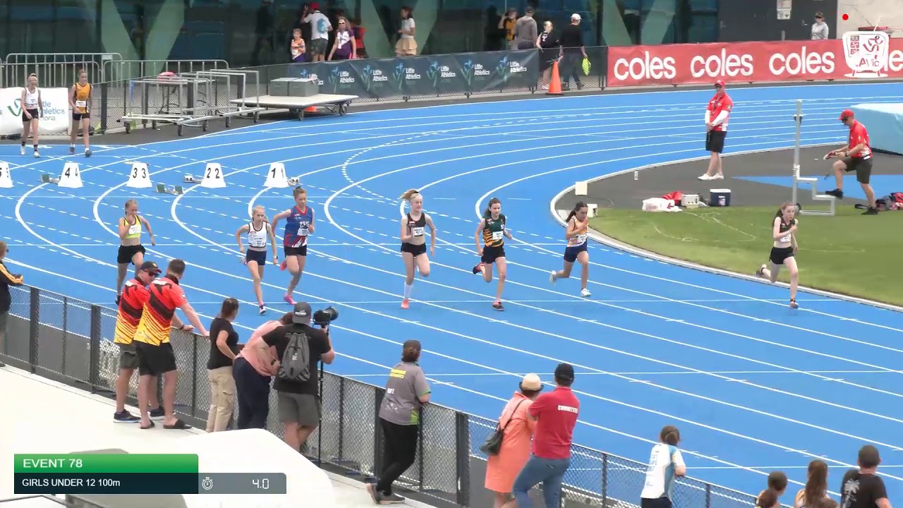 Girls Under 12 100m H5 - 2020 State Combined Events Championships // LAVicTV