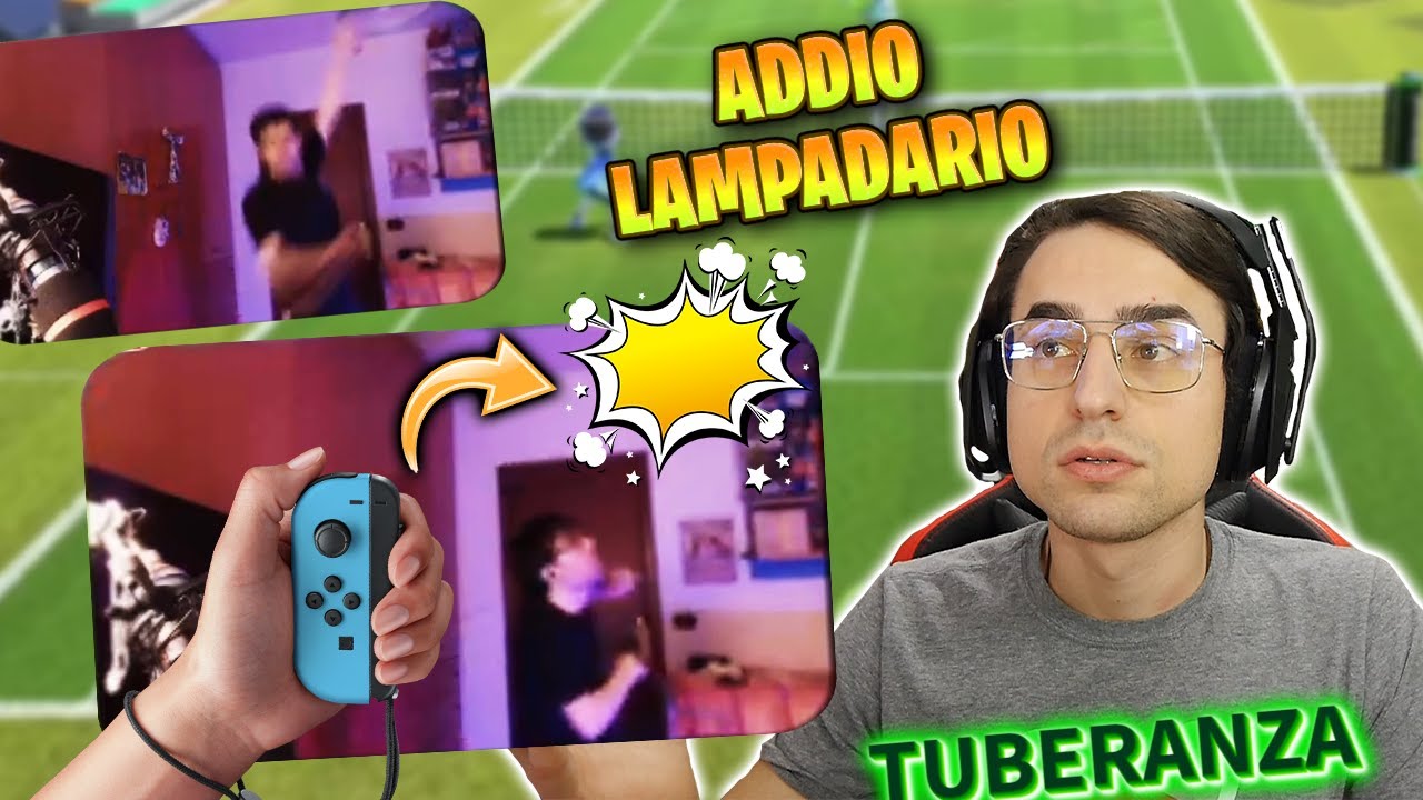 😲 ADDIO LAMPADARIO!! 😂 PARTITA ASSURDA di TENNIS contro @Tuberanza su Nintendo Switch Sports ITA