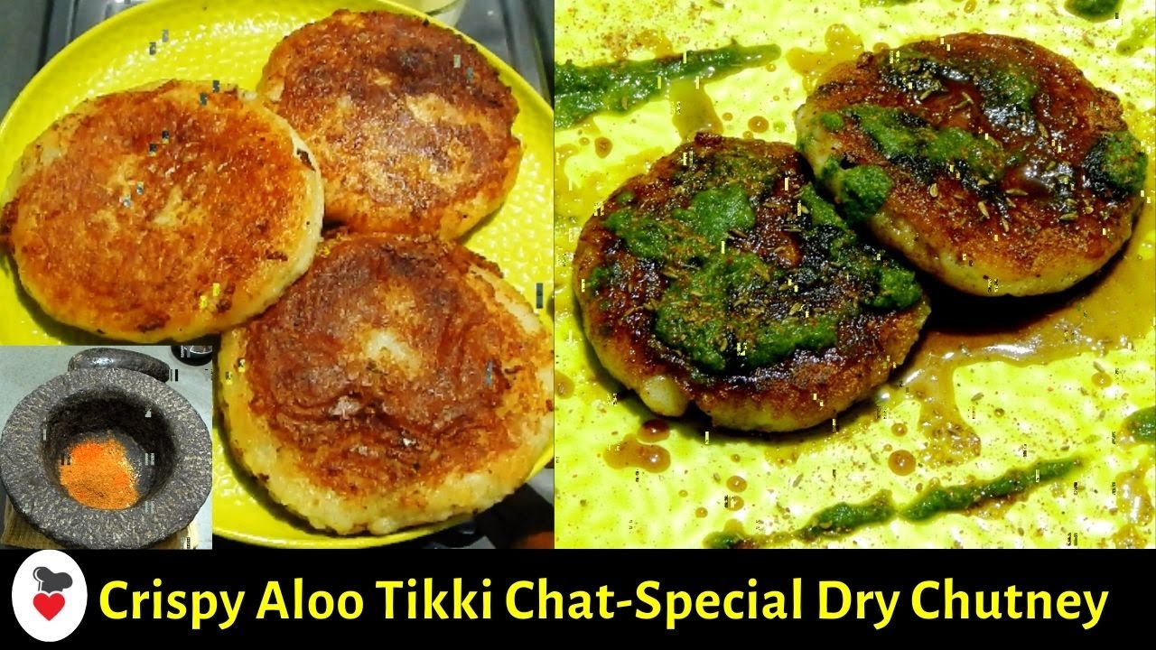 Crispy Aloo Tikki Chaat with Special Dry Chutney|घर पे बनाये क्रिस्पी आलू टिक्की स्पेशल सूखी चटनी