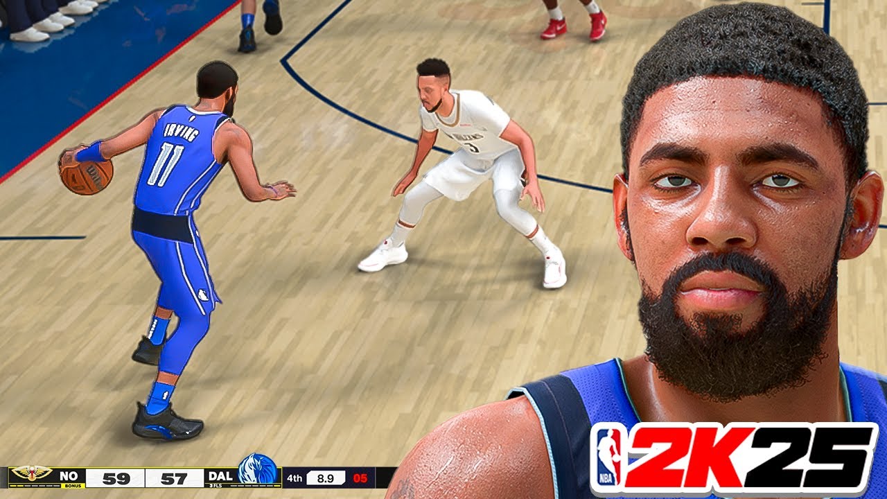 Кайри Ирвинг обладает геном сцепления в NBA 2k25. Играйте сейчас онлайн.